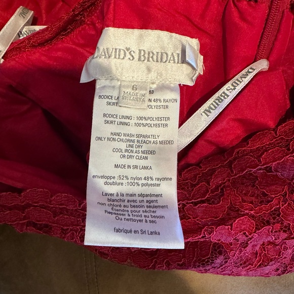 David’s Bridal | One Shoulder Long Lace Dress Bridesmaid - Picture 9 of 9